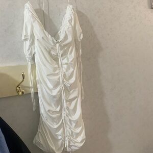 Fashion Nova Ivory Strapless Dress